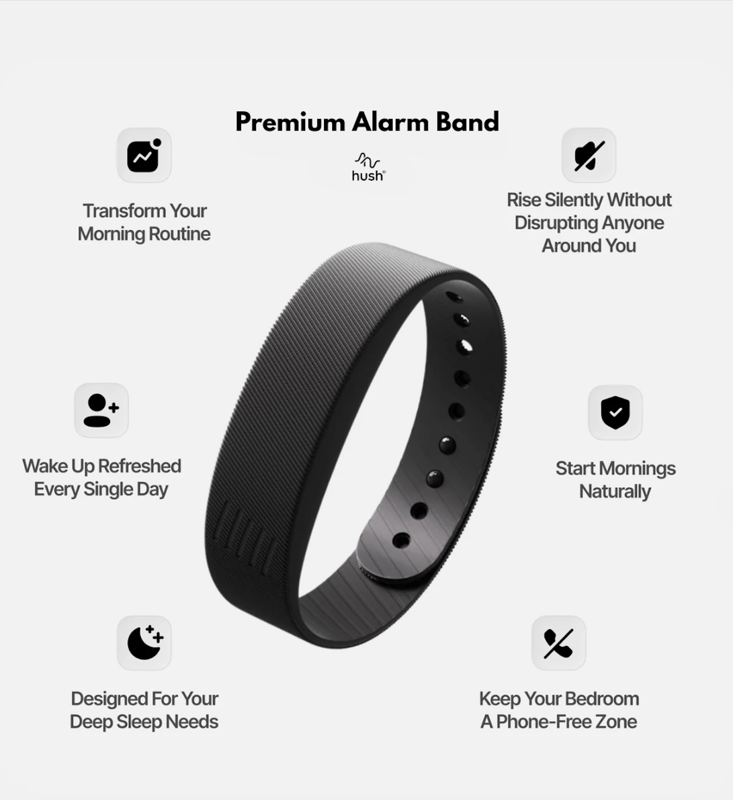 Hush® 100% Silent Wake Band